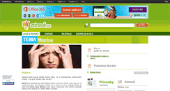 Desktop Screenshot of migrena.zdrave.cz