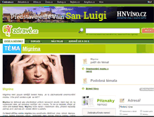 Tablet Screenshot of migrena.zdrave.cz