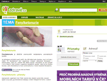 Tablet Screenshot of fenylketonurie.zdrave.cz